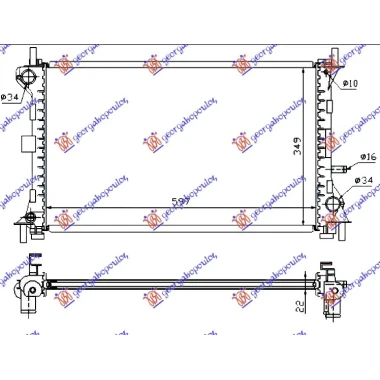 HLADNJAK MOTORA 1.4/1.6/1.8 (+/-AC) (60x35.8) (VALEO)