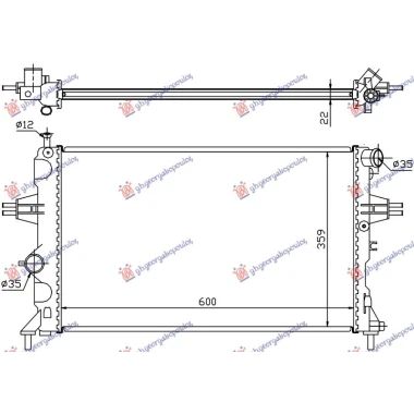 HLADNJAK MOTORA 1.4/1.6/1.8 (+AC) (60x37) (MARELLI)