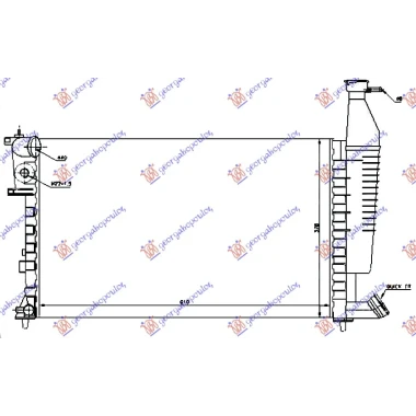 HLADNJAK MOTORA 1.4/1.6/1.8 (+/-AC) (61x37.7x23) (VALEO)