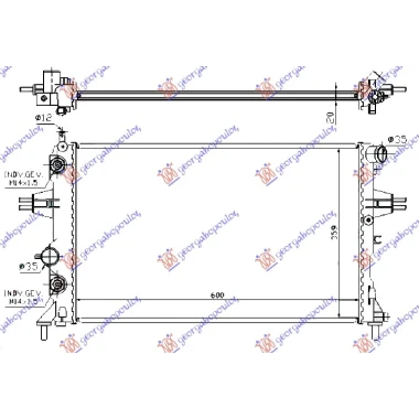 HLADNJAK MOTORA 1.4/1.6/1.8 (AUTO) (+AC) (60x37) (VALEO)