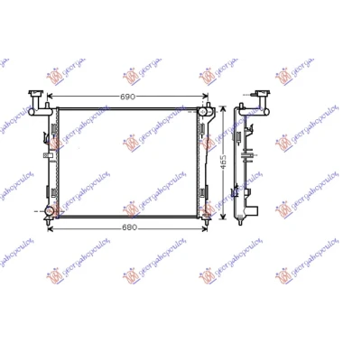HLADNJAK MOTORA 1.4/1.6/2.0 BENZIN (MAN) (600x440x16) (KOYO)