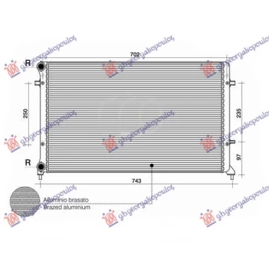 HLADNJAK MOTORA 1.4/1.6/2.0 FSI/SDI (MAN/AUTO) (+AC) (650x415) (LEMLJEN)