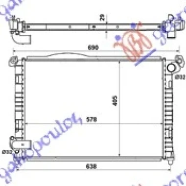 HLADNJAK MOTORA 1.4/1.6CC (+AC) (57.8x40) (NRF)