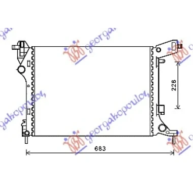 HLADNJAK MOTORA 1.4i- 16V (53.8x41.2x14) (VALEO)