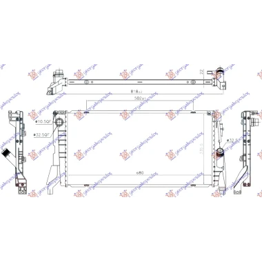 HLADNJAK MOTORA 1.5 (216i/218i) BENZIN (MAN/AUTO) (680x336x22) (KOYO)