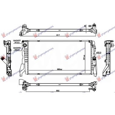HLADNJAK MOTORA 1.5 (216i/218i) BENZIN (MAN/AUTO) (680x351x26) (VALEO)