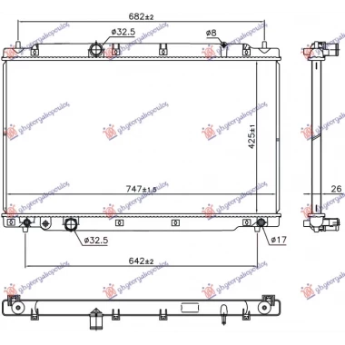 HLADNJAK MOTORA 1.5 BENZIN VTEC (425x747x26)