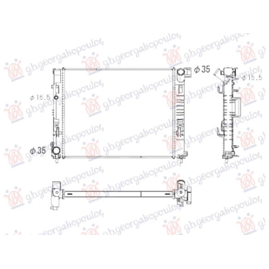 HLADNJAK MOTORA 1.5 Blue DCI Micro Hybrid DIZEL (MAN) (510x398) (NRF)