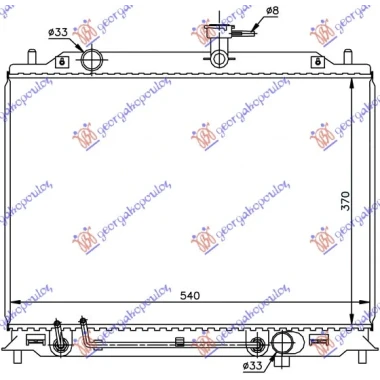 HLADNJAK MOTORA 1.5 CRDi (+/-AC) (370x540) (NRF)