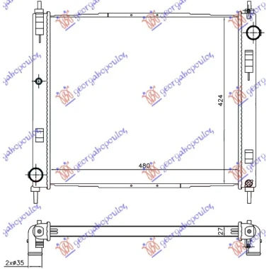 HLADNJAK MOTORA 1.5 DCi (47.8x44.4x27)