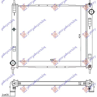 HLADNJAK MOTORA 1.5 DCi (47.8x44.4x27) (KOYO)