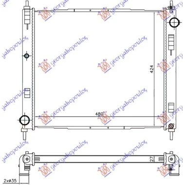 HLADNJAK MOTORA 1.5 DCi (478x444x27) (NRF)