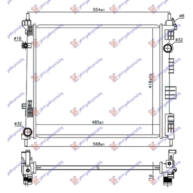 HLADNJAK MOTORA 1.5 DCi DIZEL (485x418x16) /13 (KOYO)