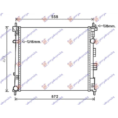 HLADNJAK MOTORA 1.5 DCi DIZEL (490x460x27) 13- (KOYO)