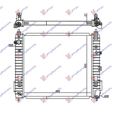 HLADNJAK MOTORA 1.5 dCi DIZEL (MAN) (450x405x27) (KOYO)