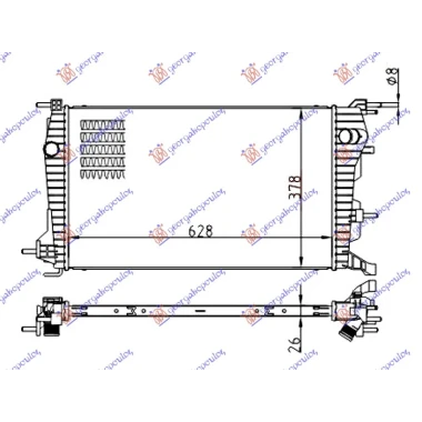 HLADNJAK MOTORA 1.5 dCi (MAN) DIZEL (630x380) (NRF)