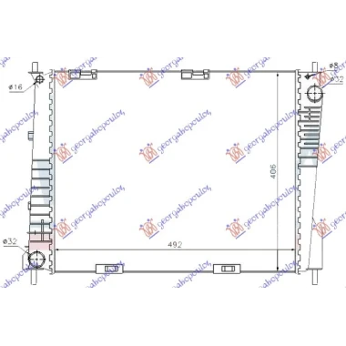 HLADNJAK MOTORA 1.5 DIZEL (+AC) (494x415x23) UK (NRF)