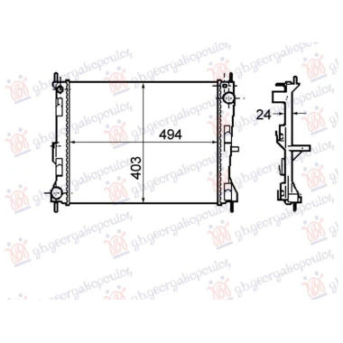 HLADNJAK MOTORA 1.5 DIZEL (-AC) (49.4x415x2.3) UK (NRF)