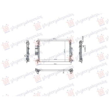 HLADNJAK MOTORA 1.5 EcoBlue DIZEL (AUTO) (673x470) (NISSENS)