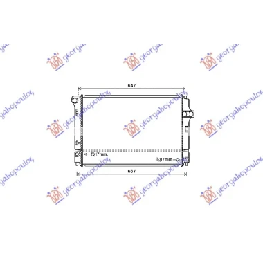 HLADNJAK MOTORA 1.5 HIBRID (54/55KW) (600x400x16) (NRF)