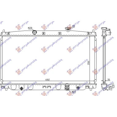 HLADNJAK MOTORA 1.5-i6V HIBRID (AUTO) (35x68x1.6) (NRF)