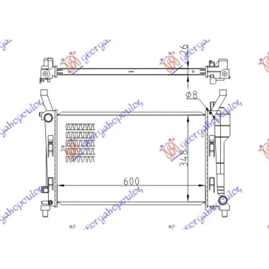 HLADNJAK MOTORA 1.5/1.7i 8V (+/-AC) (MAN) (60x37.4) (MARELLI)