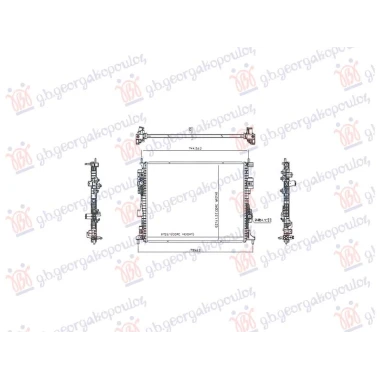 HLADNJAK MOTORA 1.5/2.0/2.5 BENZIN/DIZEL (MAN/AUTO) (672x537) (NISSENS)