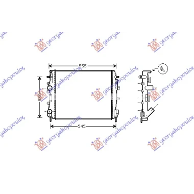 HLADNJAK MOTORA 1.5cc DCi (+/-AC) (46x47) (NISSENS)