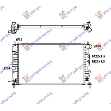 HLADNJAK MOTORA 1.6-1.816V A/C (61x37)