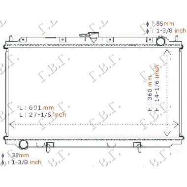 HLADNJAK MOTORA 1.6-2.0  16V (68x36)