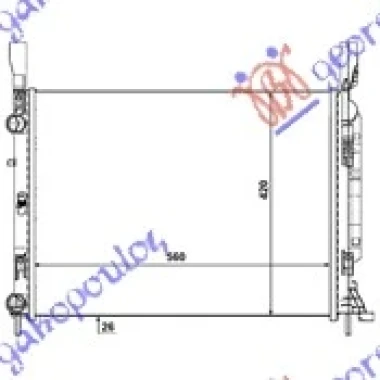 HLADNJAK MOTORA 1.6 BENZIN - 1.5 DIZEL (560x410x23) (NRF)