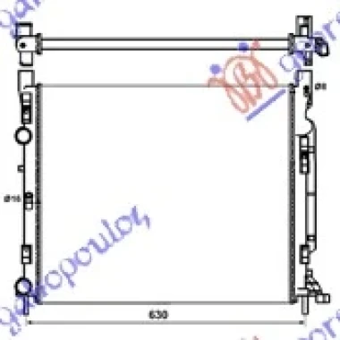 HLADNJAK MOTORA 1.6 BENZIN - 1.5 DIZEL (+AC) (560x480x26) (NRF)