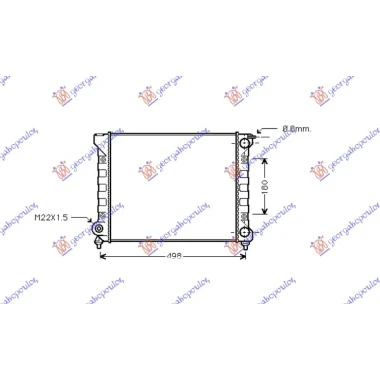 HLADNJAK MOTORA 1.6 BENZIN (430x320) (NRF)