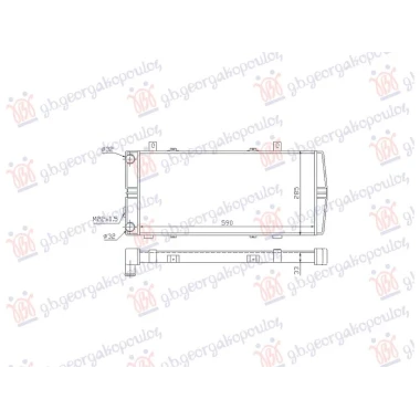 HLADNJAK MOTORA 1.6 BENZIN (590x280) (NRF)