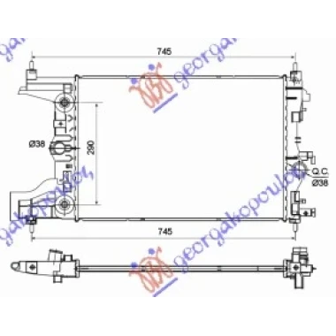 HLADNJAK MOTORA 1.6 BENZIN (AUTO) (-AC) (58x39x1.6) (KOYO)