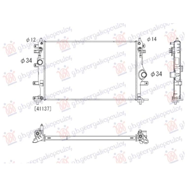 HLADNJAK MOTORA 1.6 BENZIN (GR) (625x407) (KOYO)