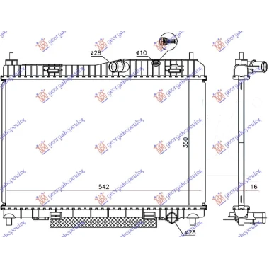 HLADNJAK MOTORA 1.6 BENZIN (MAN/AUTO) (+/-AC) (563x350) (NRF)