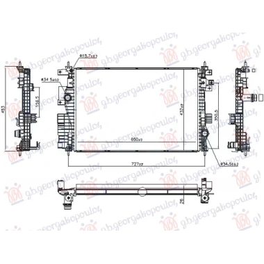 HLADNJAK MOTORA 1.6 BENZIN/HIBRID (650x432) (NISSENS)
