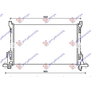 HLADNJAK MOTORA 1.6 CDTi DIZEL (MAN) (+AC) (750x470x26) (VALEO)