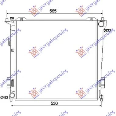 HLADNJAK MOTORA 1.6 CRDi DIZEL (MAN) (450x440x16) (NRF)
