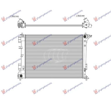 HLADNJAK MOTORA 1.6 GDi 2.0i BENZIN (MAN) (640x460) (CESKA) (VALEO)