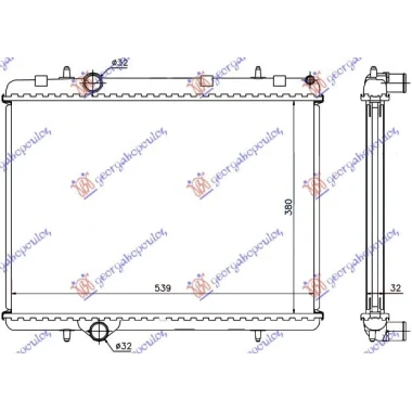 HLADNJAK MOTORA 1.6 HDi (38x56.2x3.2) (LEMLJEN SPOJ) (NRF)