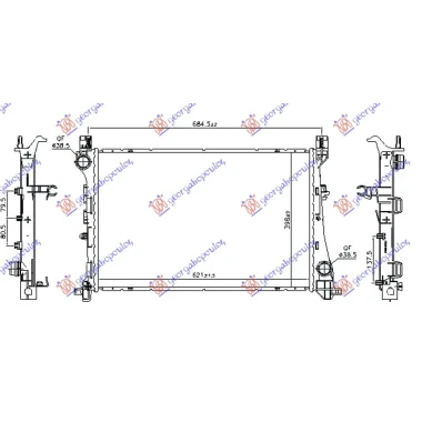 HLADNJAK MOTORA 1.6 MJTD DIZEL (MAN/AUTO) (620x400x26) (KOYO)
