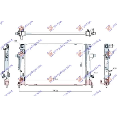 HLADNJAK MOTORA 1.6 MPi BENZIN (AUTO) (610x400x16) (KOYO)