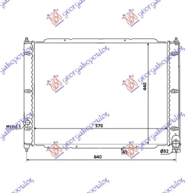 HLADNJAK MOTORA 1.6/1.7 DIZEL (570x440) (NRF)