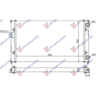 HLADNJAK MOTORA 1.6/1.8 8V (-AC) (52x32) (NRF)