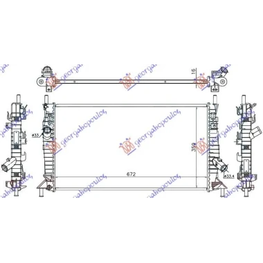 HLADNJAK MOTORA 1.6/1.8/2.5/2.0 TDCi (MAN/AUTO) (670x380) (NRF)