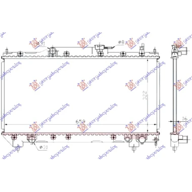 HLADNJAK MOTORA 1.6/1.8CC (+/-AC) (32.5x66) -00 (KOYO)