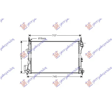 HLADNJAK MOTORA 1.6/18I 16V (+/-AC) (65x40.5) Z16XE-Z18XE (NRF)