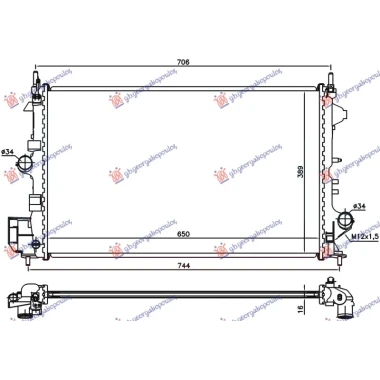 HLADNJAK MOTORA 1.6/1.8i 16V BENZIN (Z16/18XER) (65x40.5) (VALEO)